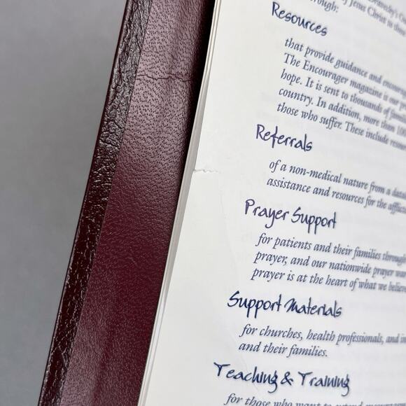 The Encouragement Bible Dave Dravecky's Outreach of Hope Bonded Leather - Picture 14 of 14